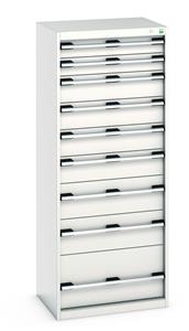 Bott Drawer Cabinets 525 Depth with 650mm wide full extension drawers Bott Cubio 9 Drawer Cabinet 650W x 525D x 1600mmH